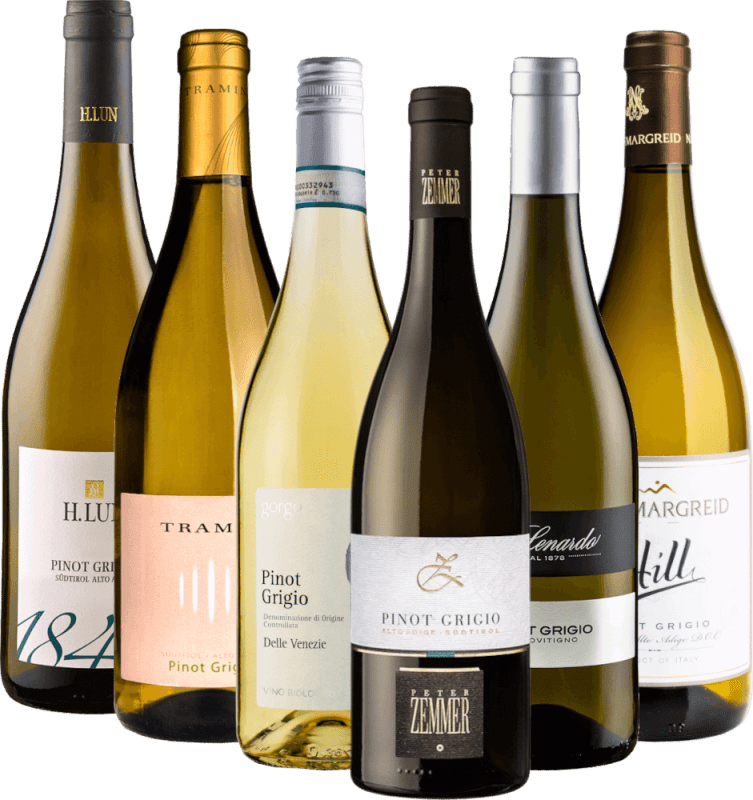 Kuohuviini Pinot Grigio valkoviinit Italiasta - 6x maistiaispaketti