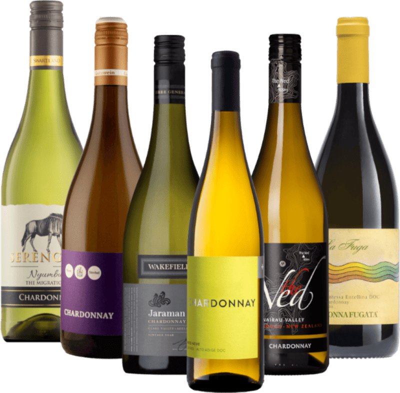 Chardonnay - maailmanmestari valkoviineissä - 6 kappaleen maistelupaketti