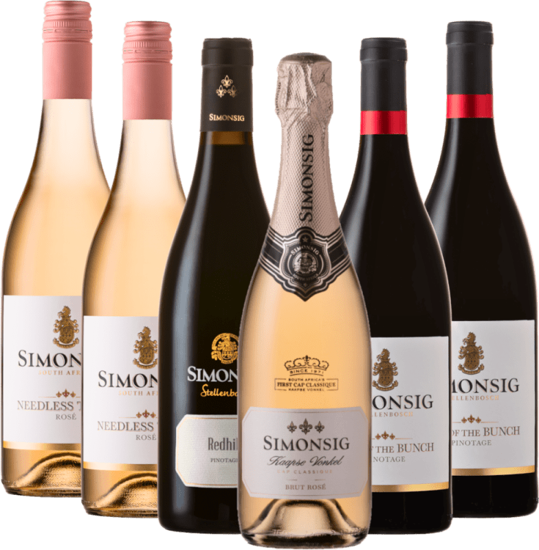 Pinotage kaikissa Simonsigin puhtauksissa - 6x tutustumispaketti