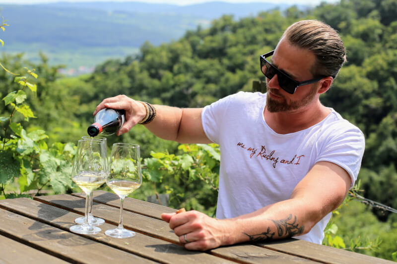 Urban Stagard Gaisbergin viinitarhalla