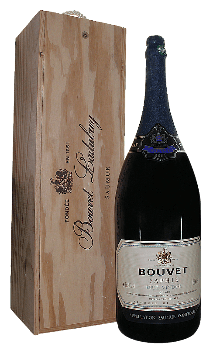 Crémant Saphir Saumur Brut 6,0 l Methusalem in Holzkiste - Bouvet Ladubay