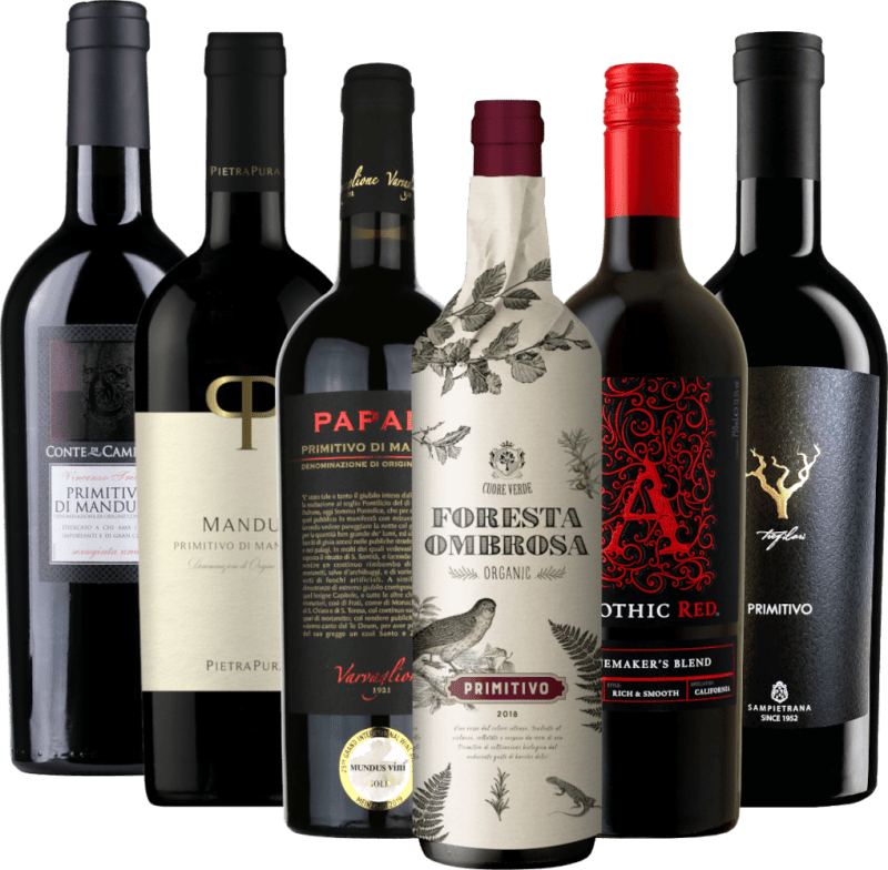 Primitivo Bestseller Hidden Champions 6x Maistelupaketti VINELLOlta