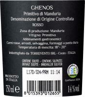 Vorschau: 12x Vorteils-Weinpaket Ghenos Primitivo di Manduria DOC - Torrevento