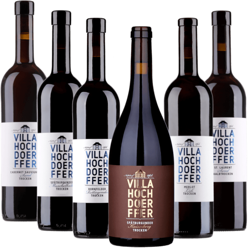 Villa Hochdörfferin punaviinivalikoima - 6 x maistelupaketti