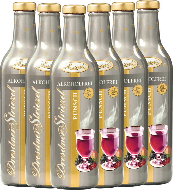 6x Vorteils-Weinpaket Dresdner Striezel Punsch alkoholfrei - Lausitzer