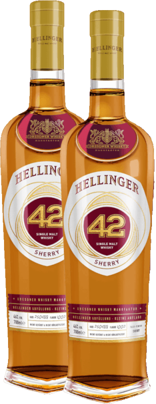 Hellinger 42 Sherry - Dresdner Whisky Manufaktur - 2x Vorteilspaket