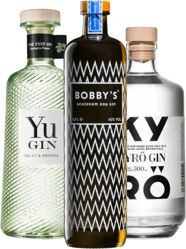 Eksklusiivinen Gin-valikoima Euroopasta - 3 x maistelupakkaukset